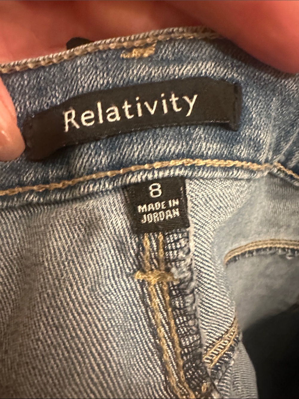 Relativity Faded Blue Denim Jean Shorts Cuffed Size‎ 8